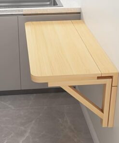 Genérico Escritorio Plegable de Pared, Mesa Plegable de Pared para Cocina y lavandería, Barra de Desayuno Que Ahorra Espacio con Soportes, Mesa de Comedor Flotante (un Color, 60 x 30 cm / 24 x 12 pul