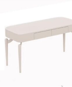 Mesa Ordenador Escritorio Minimalista Moderno de Lujo con luz de Viento Color Crema, Mesa de Estudio for el hogar, la Oficina, la habitación y la PC Escritorio Gaming(100x50x75cm)