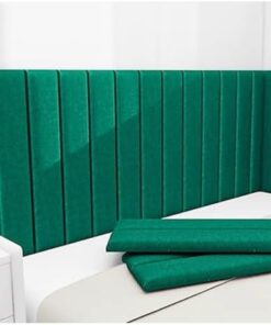 Paneles de Pared autoadhesivos, tapizados anticolisión, cabecero Autoadhesivo, revestimientos de Pared 3D para habitación Infantil, 70 x 23 cm (Verde Oscuro, 6 Unidades)