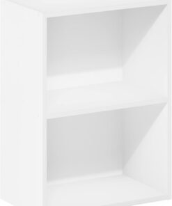 Furinno Luder Estantería Abierta Librería de 2 Niveles, Blanco