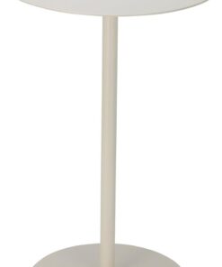 Mesa Auxiliar Redonda de Hierro Blanco Diseño versátil y Ligero para Decorar tu hogar 35x35x53cm
