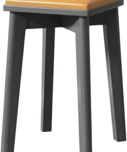 YangRy Las sillas Altas para mesas de Comedor domésticas y sillas cuadradas Simples de Madera Maciza se Pueden apilar en la Sala de Estar,C
