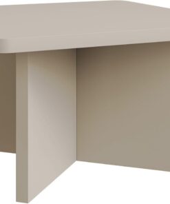 Selsey Mesa de Centro 60 cm Cachemira – Mesa de Centro Moderna Cuadrada de Madera con Base de Diseño, Mesa Auxiliar para Salón, Coffee Table Estilo Japandi, Fabricada en Europa