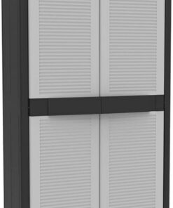 Terry, Jumbo Cab 3900 Qblack, Armario 2 Puertas, Divisor Vertical y 4 Estantes. 89,7x53,7x180 cm