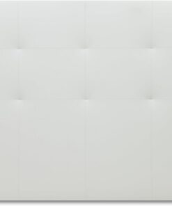 WIN REST Cabecero Aurora Acolchado, Tapizado Premium en Polipiel de Alta Gama Blanco 100x120 para Camas de 90/100 cm