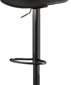 Taburete de Bar de Comedor Silla de Altura Ajustable (58-78 cm) recepción Bar(Negro)