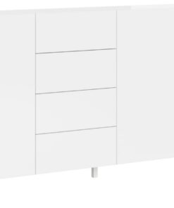 Itamoby Aparador 3 puertas y 4 cajones 174 x 40 x 84 cm Solaria blanco brillante