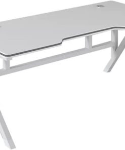 Escritorio para ordenador Mesa de PC de escritorio, mesa de juegos blanca, mesa de dormitorio Simple en vivo, mesa de hogar, mesa de PC blanca y negra Escritorio gaming(Blanco,100*60*74cm)