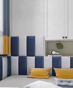 Acolchado de Pared anticolisión 3D para niños, Paneles tapizados para cabecero autoadhesivos, Paquete de 1/2/3/4/5 Paneles, F, 30 x 60 cm (3 Unidades)