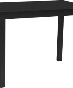 Woodroom Mesa de Comedor Kota Hevea Maciza lacada (Negro, 110 x 70 cm)