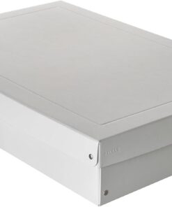 FALKEN Original PureBox Pro Made in Germany. 100 mm de alto, DIN A2, DIN ISO 9706, DIN ISO 16245-A. Caja de almacenamiento con tapa, sin ácidos, resistente al envejecimiento, adecuada para archivar