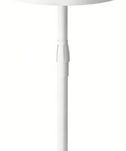 Mesa Auxiliar Blanca Redonda Mesa De Noche Altura Regulable | Altura Regulable,Mesa Auxiliar Resistente Y Estable,Adecuada Para Salón Y Dormitorio,Ideal Para Espacios Reducidos