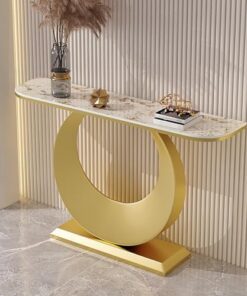 Genérico Mesas Consola con Almacenamiento, Escritorio para Pasillo, Mesa Auxiliar Estrecha, Mesa Consola Minimalista Moderna, Mesa de Pasillo de Piedra Artificial para Sala de Estar, Dormitorio, entr