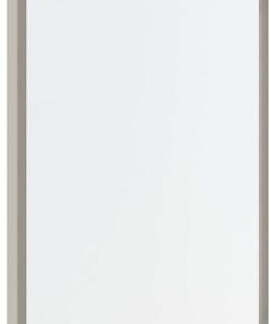 EMUCA - Espejo extraíble para Interior de Armario, Espejo orientable Interior Mueble, 340 x 1000 mm, Pintado Color Gris Piedra