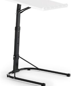 KITHOME - Mesa Plegable Auxiliar con Altura Ajustable, 43x43x63/68/73cm, Blanco