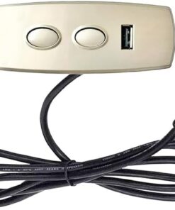 Controlador reclinable para sillón reclinable eléctrico Levante Sofá Eléctrico Silla de Ocio 2 Botones Control 1 Motor (con Cargador USB 5V 2A, Entrada DC29V)