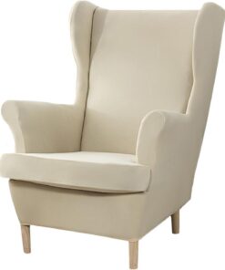 XINGYUEXUAN 2 Fundas elásticas para Silla con Brazos de Color sólido, con Base elástica, para salón, Dormitorio (Beige)