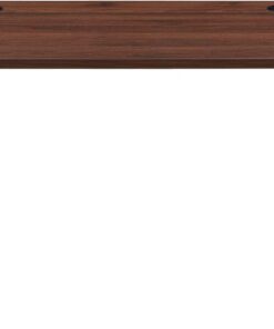Amazon Basics Escritorio para Oficina en Casa, Escritorio Compacto, para Ordenador con Control de Cables, Tablero Grueso de 25mm, Moderno y Sencillo de Montar, Marco Negro, Castaño, 120 x 60 x 73,6cm
