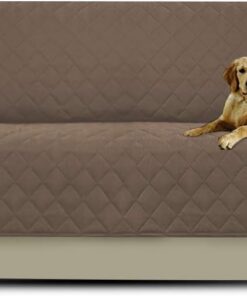 PETCUTE Lujo Cubre Sofa Fundas de Sofa 3 plazas Protector de sofá para Mascotas Marrón Claro