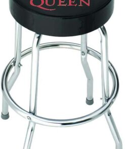 Rocksax Taburete de Bar Queen con Asiento Giratorio Acolchado, Patas cromadas y reposapiés, 72 cm de Alto x 52 cm de diámetro, Producto Oficial
