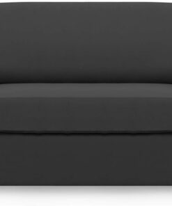 Easy-Going Funda elástica de Microfibra de 2 Piezas para sofá, Funda Suave de Elastano, Lavable, con Parte Inferior elástica, para niños, Mascotas (sofá biplaza, Gris Oscuro)