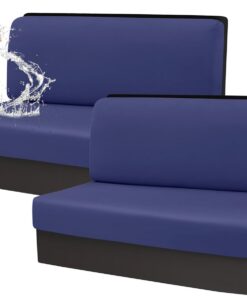 CRFATOP Juego de 2 fundas de cojín impermeables para comedor, cámper, fundas de cojín elásticas sólidas para sofá de 2 asientos, protector de muebles para banco de coche, 2 fundas de respaldo y 2
