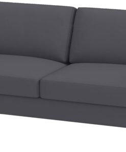 ¡Solo funda de sofá! Funda de sofá de tela duradera Karlstad Three de 3 asientos (¡no loveseat!) (Ancho: 205 cm) Reemplazo compatible con iKea funda Karlstad (poliéster lino gris oscuro)