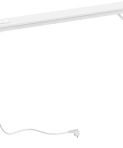 YATINEY Mesas de Entrada de 15 cm de Anchura, Mesas de Sofá Estrechas con Base de Carga, Consolas con Estructura Metálica, para Sofá, Entrada, Pasillo, Blanco, XCT05CWW