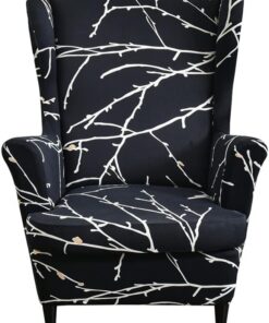 Fundas para sillón orejero 1 Asiento Fundas Protectora para sillón con Orejas elásticas de 2 Piezas Impresas Fundas para sillón orejero