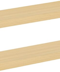 HOOBRO Estanterías de Pared, Juego de 2 Estantes de Pared de 60 cm, con Soportes Invisibles, para Baño, Dormitorio, Cocina, Oficina, Sala de Estar, Natural ENL60BJ01