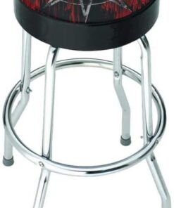 Rocksax Slipknot - Taburete de Bar con Asiento Giratorio Acolchado, Patas cromadas y reposapiés, 72 cm de Alto x 52 cm de diámetro, Producto Oficial