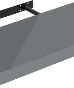WOLTU Estante Pared, Estanteria Flotante con Soporte, Blada Flotante Blanca para Dormitorio, Sala de Estar, Oficina, Baño, Cocina, MDF, 50x22,9x3,8 cm | Tablero de pared con soporte de metal para cocina, baño, salón, dormitorio, tablero de fibra de densidad media