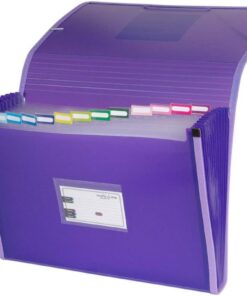 Grafoplás 02963035－Carpeta acordeón, tamaño folio, color violeta