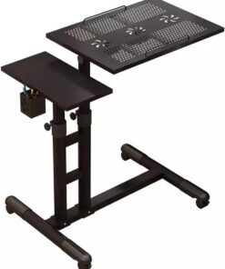 Mesa rodante para Oficina Escritorio de Cama Giratorio elevación móvil Plegable, mesita Noche Minimalista for el hogar, Escritorio for Ordenador portátil