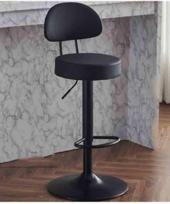Taburete de Bar de Comedor Taburete Alto for el hogar, Taburete Giratorio con elevación, de Barra Frontal(Negro)