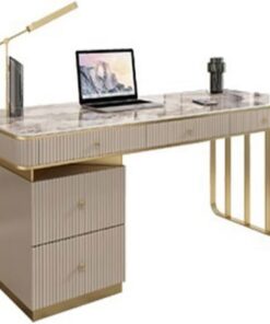 Escritorio para ordenador Escritorio de lujo moderno y sencillo de alta gama for oficina, escritorio for PC de escritorio for el hogar, mesa de estudio minimalista y sillas Escritorio gaming(Blanco,16
