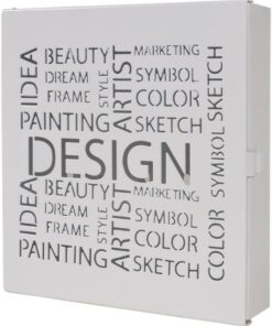 HAKU Caja de Llaves Blanco, Blanco, Metal, Metal - Dim.: AN 22 cm x AL 24 cm x P 5 cm, Estilo: Moderno