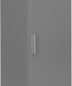 Armario Colgante de baño Relaxdays, 2 estantes, H x A x F: 62 x 30 x 21 cm, Estante Regulable, MDF, Gris Azulado