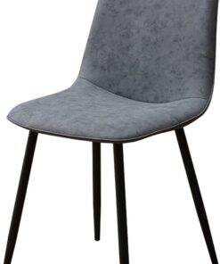 Nórdico Silla del Comedor con Patas de Metal, Moderno Simple Cuero de la PU Taburete con Respaldo, Restaurante/cafetería/computadora/Desván/Taburetes de Bar/Oficina Silla Lateral