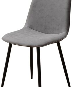 Nórdico Silla del Comedor con Patas de Metal, Moderno Simple Cuero de la PU Taburete con Respaldo, Restaurante/cafetería/computadora/Desván/Taburetes de Bar/Oficina Silla Lateral