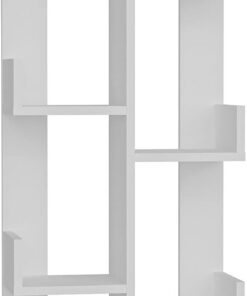 WELL HOME MOBILIARIO & DECORACIÓN Librería,100% Tablero de aglomerado rechapado en melamina, Color Blanco