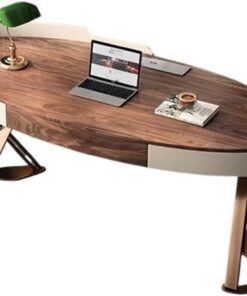 Escritorio para ordenador Escritorio de madera de fresno Escritorio de estudio sencillo y moderno Escritorio de oficina de nogal for el hogar de tipo villa de diseño Escritorio gaming(160*81.8*75cm)
