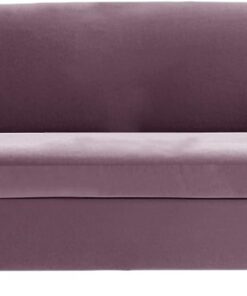 Funda de terciopelo elástica para sofá con fundas principales antideslizantes, fundas de cojín separadas para sofá y protector de muebles, color rosa + 2 asientos