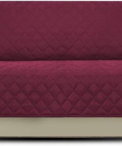 PETCUTE Lujo Cubre sofá Fundas de Sofa 3 plazas Protector de sofá o sillón, Dos o Tres plazas Vino Rojo