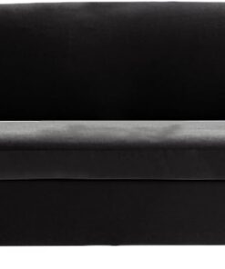Funda elástica de terciopelo para sofá con fundas de cojín separadas antideslizantes para sofá de 2 plazas, color gris oscuro