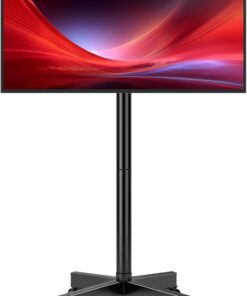 Hemudu Soporte TV Ruedas para Television de 23 a 60 Pulgadas, Móvil Soporte de Pie para TV con Altura Ajustable, Mueble TV con Ruedas de hasta 35kg, Máx VESA 400x400mm