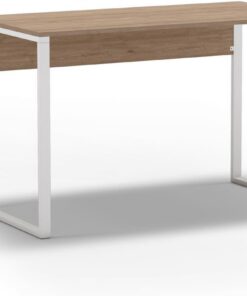 Escritorio Moderno de Roble Zafiro, 100 x 75 x 60 cm, 100% melamina, Estructura metálica, Montaje en Pared, Elegante y Funcional