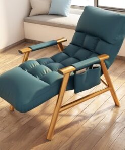 Genérico Mecedora con otomana tapizada, sillón reclinable cómodo para balcón, Sala de Estar Moderna, sillón de Lectura con diseño sin Brazos