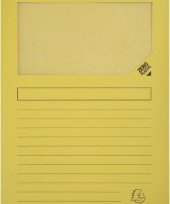 Exacompta 50109E - Lote de 100 Subcarpetas Forever 120 con ventana e impresas, Color Amarillo