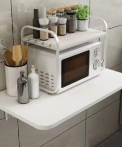Shally Dogan Mesa de Pared Plegable de 80 x 60 cm, de Madera, estantería de Pared Plegable, Ahorra Espacio, versátil, Escritorio para Ordenador, Mesa de Comedor, salón, salón, baño, Cocina (Blanco)